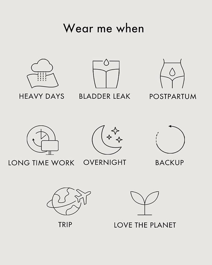 LEAKPROOF2.0 Seamless High Waist Ultimate Absorbency Period Underwear for Women Heavy Flow Holds 10 Tampons