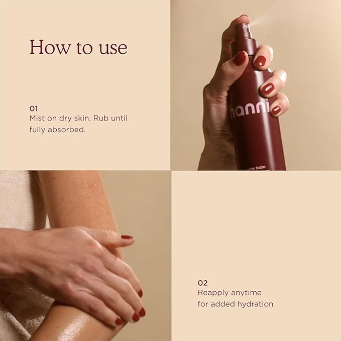 HANNI Splash Salve Body Mask and Water Balm Hydrating Body Mist Bundle