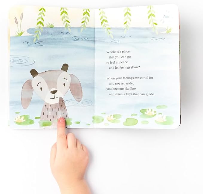 Slumberkins Ibex Snuggler & 2 Board Books Complete Set Bundle | Promotes Emotional Courage, Resilience & Empathy | Social Emotional Tools for Ages 0+ (Ibex Kin Snuggler + 2 Board Books)