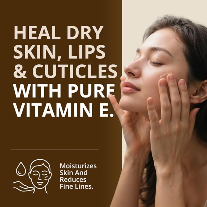 Vitamin E Oil - 100% Pure & Natural, 85,800 IU. Repair Dry, Damaged Skin from Surgery & Acne, Age Spots & Wrinkles. Boost Collagen for Moisturized, Youthful-looking Skin. d-alpha tocopherol, 2 Fl Oz