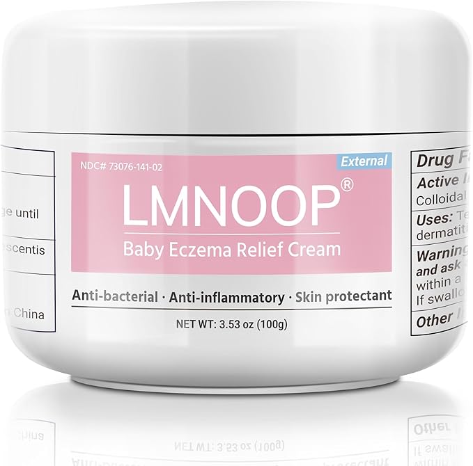 Baby Eczema Relief Cream, All-Natural Herbal Formula for Safe, Soothing Skin Protection Against Rashes, Dryness, Redness, and Itchiness, 3.53oz