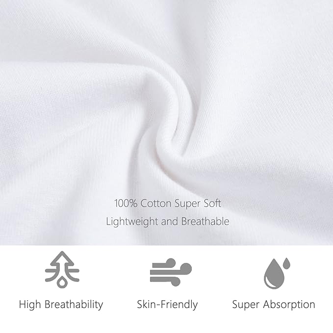 Hakochia Burp Cloths for Baby Boy & Girl Organic Cotton Large Unisex Burp Clothes Extra Absorbent Soft Neutral Burping Rags Spit Up Cloth Sets for Newborns 8 Pack (E)