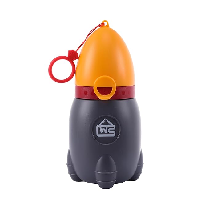 2025 Upgraded Travel Urinal for Kids,Rocket Toys Portable Emergency Urinal for Toddler,Light and Easy to Carry,Suitable for Car,Travel,Camping and Children's Urinal Potty Training(Vitality Orange)