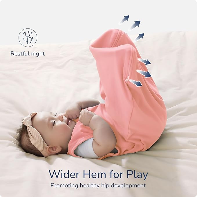 1.0 Tog 2.5 Tog Baby Sleep Sack, 100% Cotton Baby Sleeping Bag 3-24M, 2-Way Zipper Baby Wearable Blanket