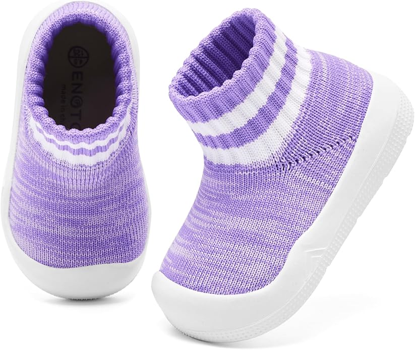 Engtoy Baby Shoes & Socks - Non-Slip Breathable Slippers with Soft Rubber Sole - Baby Boys & Girls Slip On Sneakers
