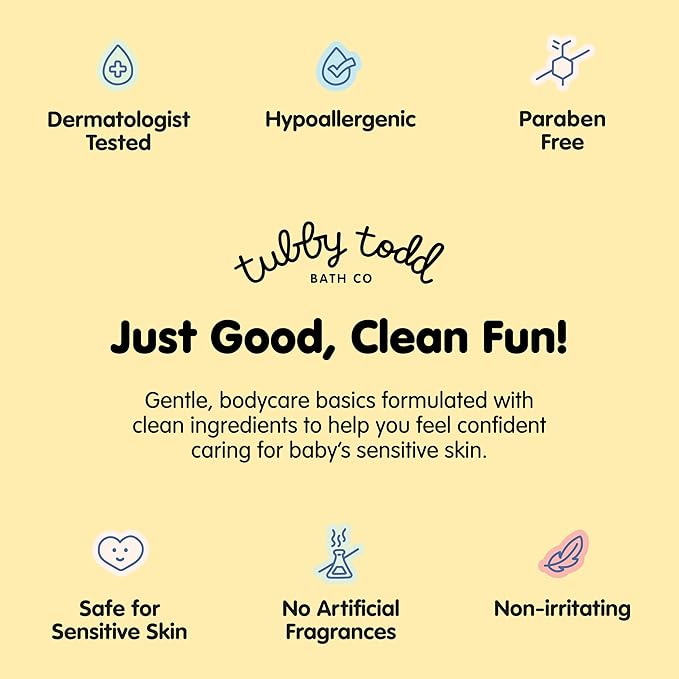 TUBBY TODD Sweet Cheeks Diaper Paste & Spatula - Diaper Rash Cream with 14% Zinc Oxide - Hypoallergenic - For Soothing and Protecting Sensitive Skin - 2 Pack, 4oz & 7.9oz