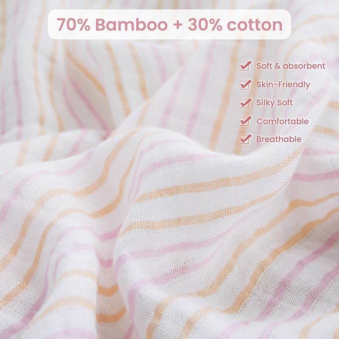 Softan Swaddle Blankets for Baby Girls & Boys Gift, Large 47X47 inches Receiving Blankets for Newborn,4 Pack Flowers and Butterflies