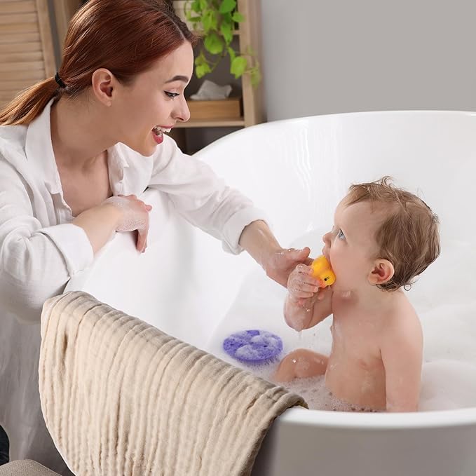 VitalCozy 6 Pcs Baby Muslin Hooded Bath Towels and Washcloths Muslin Cotton Hooded Baby Towels Absorbent Blankets for Gift Newborn Infant Shower (32 x 32 Inch,White,Beige)