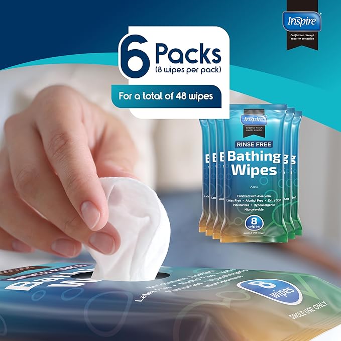 Adult Wet Wipes Body Wipes | Adult Wash Cloths Extra Large, Bathing Wipes for Incontinence, 8"x12"