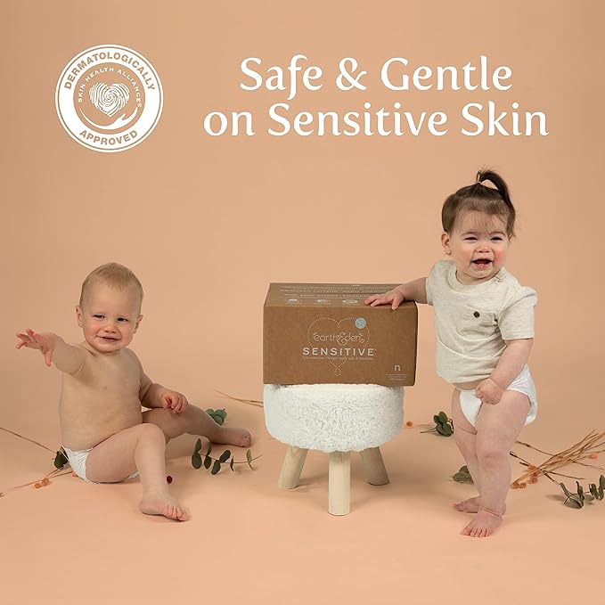 Earth & Eden Sensitive | Eco-Conscious & Hypoallergenic Diapers | Size 3 | 222 Count