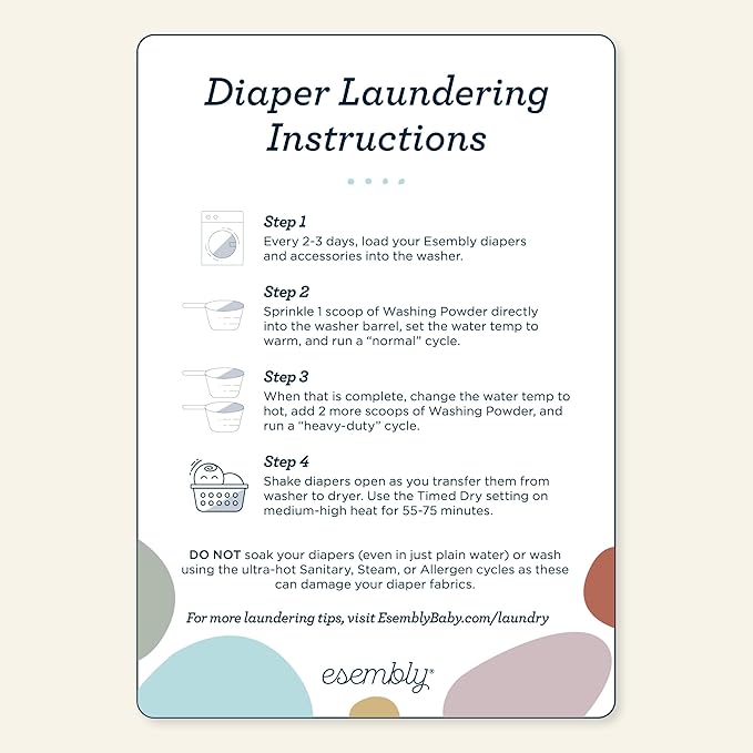 Esembly Laundry Washing Powder – HE Mineral Based Detergent for All Household Laundry and Cloth Diapers – Patented, Fragrance-Free, EWG Verified, Earth-Friendly, (6lb Refill Bag No Scoop)