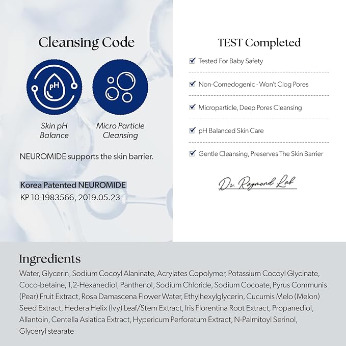 Soothing Relief Cleanser (250ml) - Gentle foaming action with Ceramide for All Skin Types, Microbiome Science, and St. John Formula to soothe sensitive dry skin