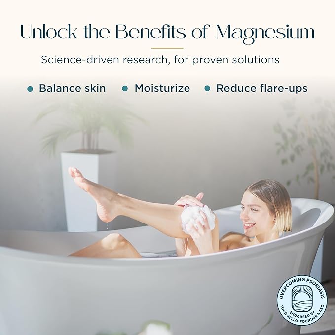 Ocean Soothe Flare Relief Bath Soak with Highly Concentrated Pure Magnesium Salts and Lavender Oil to Help Relieve Problematic and Dry Skin, Safe for Sensitive Skin, 500mL