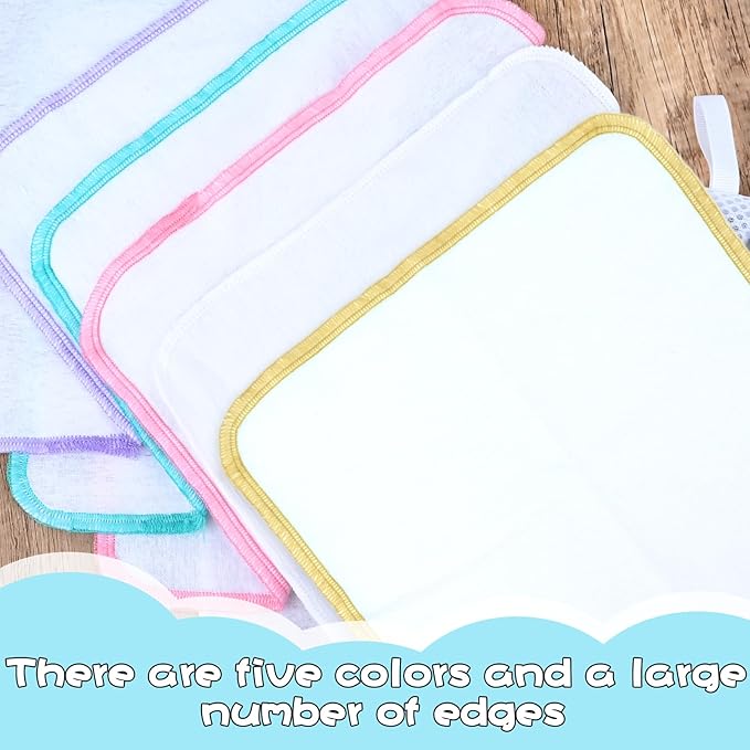 VAIPI 100 Pack Flannel Cloth Baby Wipes with Dispenser Reusable Baby Wipes Washable Natural Soft and Skin-Friendly Cloth Wipes Reusable Tissues Hand Washcloth for Cloth Diapers 8x8 Inch