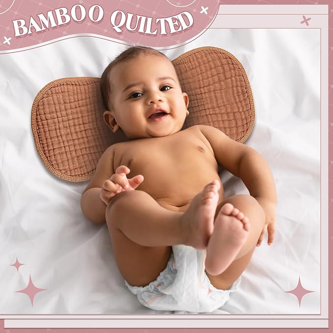 Frienda 8 Pieces Muslin Burp Cloths for Baby Cotton Burp Cloth 10 x 20 Inches Multi Colors Muslin Washcloths Diapers 4 Absorbent Layers Newborn Face Towels for Baby Boy Girl Unisex (Bright Color)