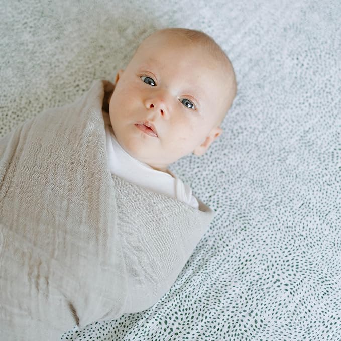 Little Unicorn Premium Cotton Swaddle Baby Blanket | Breathable Fabric | for swaddling, Play, Nursing & More (Porpoise)