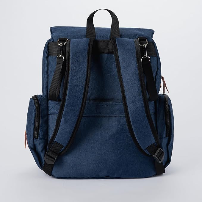 Baby Bliss Alexander Diaper Bag for New Parents - Backpack 4 Color Options, Organizational Pockets, Unisex-Babies, Diaperbag Backpack, Daily Use (Navy)