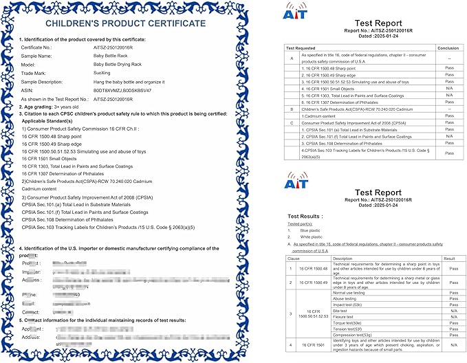 SuoXing Vertical Baby Bottle Drying Rack,Space Saving Countertop Baby Drying Rack for Bottles,Large Baby Bottle Station Stand,Bottle Rack Dryer for Brushes,Pacifiers,Baby Accessories Organizer,Grey