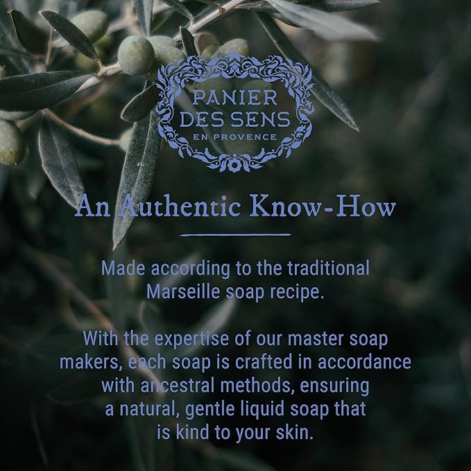 Panier des Sens - Moisturizing Hand Soap - Iris Floral Fragrance - French Traditional Savon de Marseille Soap - Refillable Kitchen & Bathroom Soap - 16.9 Fl.oz Liquid Hand Wash 96% Natural