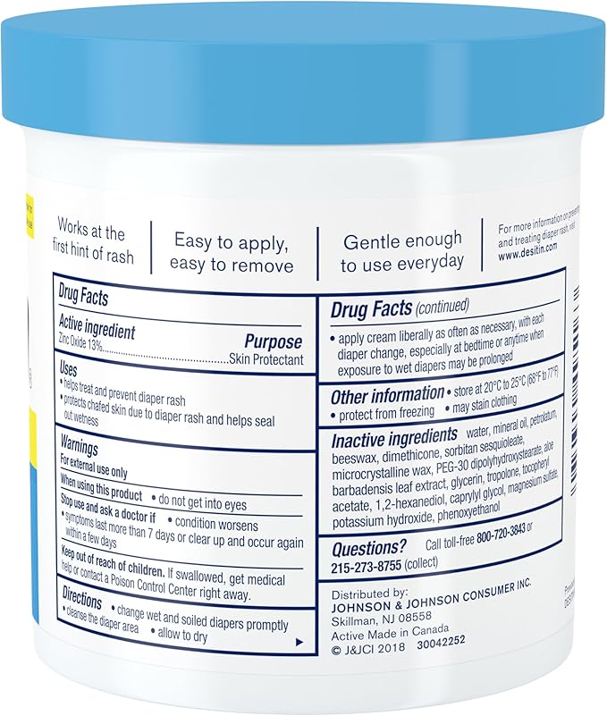 Desitin Daily Defense Baby Diaper Rash Cream with 13% Zinc Oxide, Barrier Cream to Treat, Relieve & Prevent Diaper Rash, Hypoallergenic, Dye-, Phthalate- & Paraben-Free, 16 oz