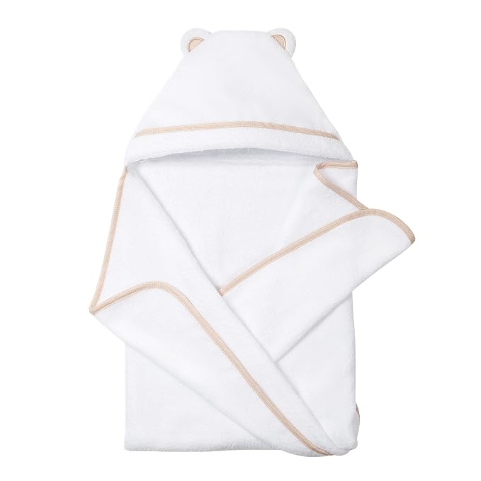 Premium Toddler Towels with Hood - Extra Soft Rayon from Bamboo Toddler Bath Towel (White)