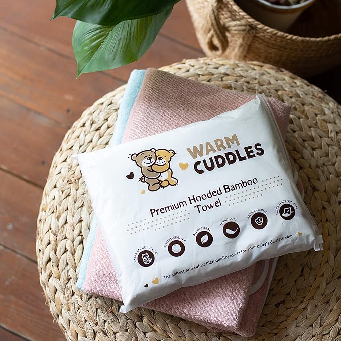 Premium Toddler Towels with Hood - Extra Soft Rayon from Bamboo Toddler Bath Towel (Purple)