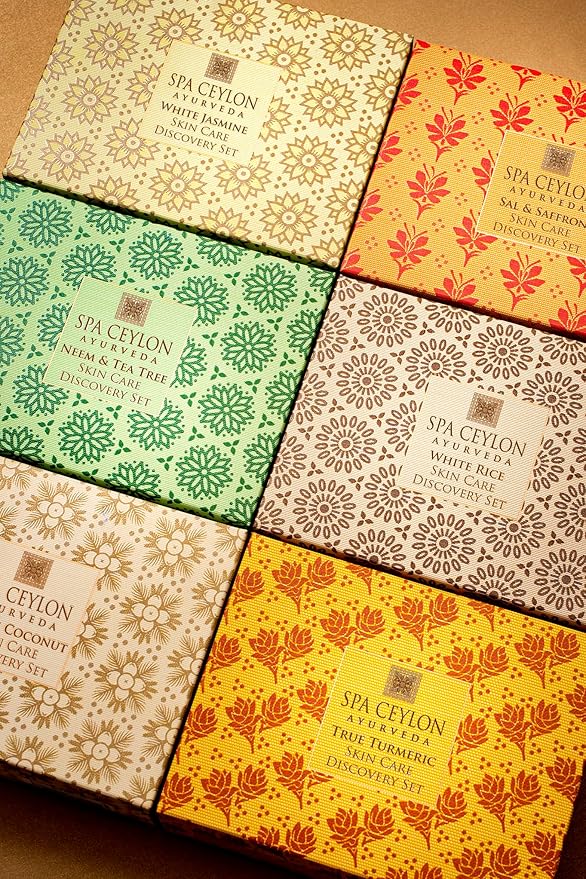 Spa Ceylon Virgin Coconut Skin Care Discovery Set | Travel Size Face Care Set | Organic Face Wash, Masque, Face Cream & Protector | For Normal to Dry Skin