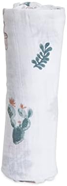 Little Unicorn Premium Cotton Swaddle Baby Blanket | Breathable Fabric | for swaddling, Play, Nursing & More (Prickle Pots)