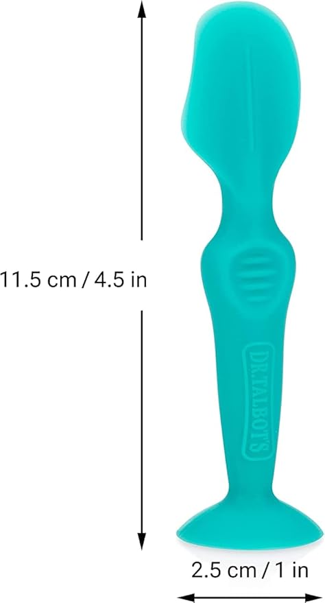 Dr. Talbot's Diaper Cream Brush for Babies - Diaper Rash Cream Applicator with Suction Base and Hygienic Case - Mini Size - Aqua Blue