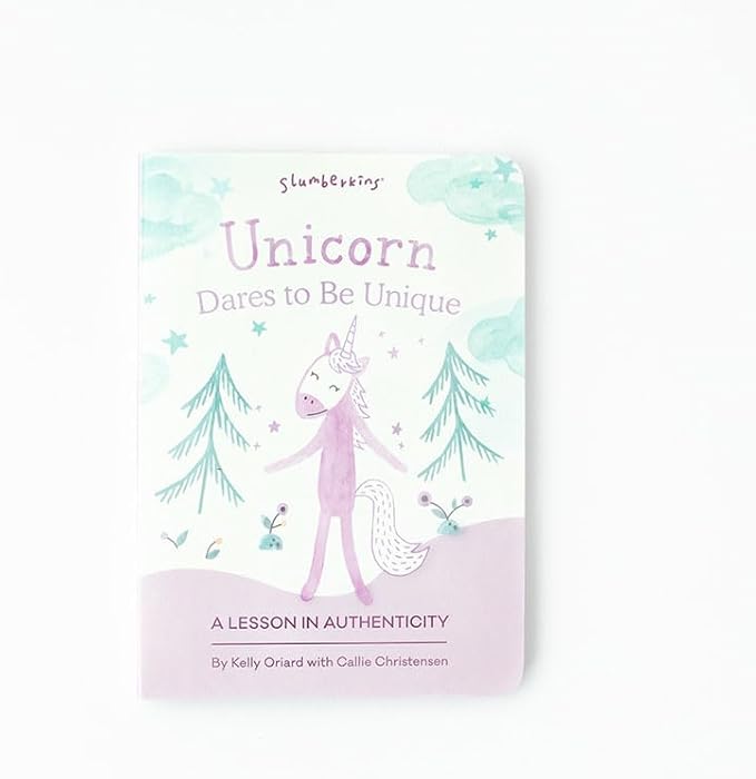 Slumberkins Unicorn Snuggler & 2 Board Books Complete Set Bundle | Promotes Authenticity, Confidence & Healthy Fiendships | Social Emotional Tools for Ages 0+ (Unicorn Snuggler Plush + 2 Board Books)