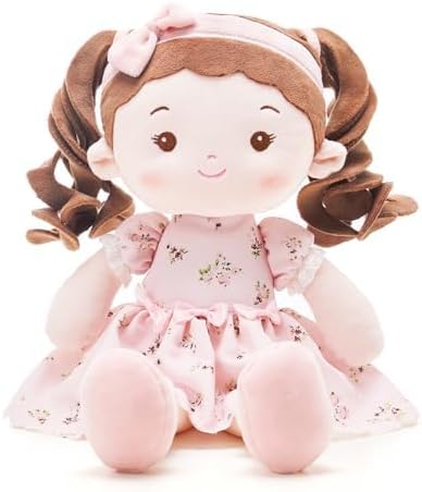 LeyaDoll Soft Baby Doll Toys (16''), My First Baby Rag Doll for 1 Year-Old Girl Birthday Gift, Christmas Plush Toys Gift for Toddler Kids Infants -Princess Breeze