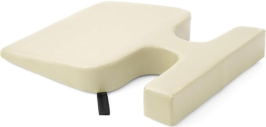 EASY SPA Massage Table Breast Pillow Upgraded for Larger Bust Sizes(AA-С+), Wedge Cushion, Comfort Bolster Wedge, Prone Pillow (Cream White) for Sleep or After Surgery