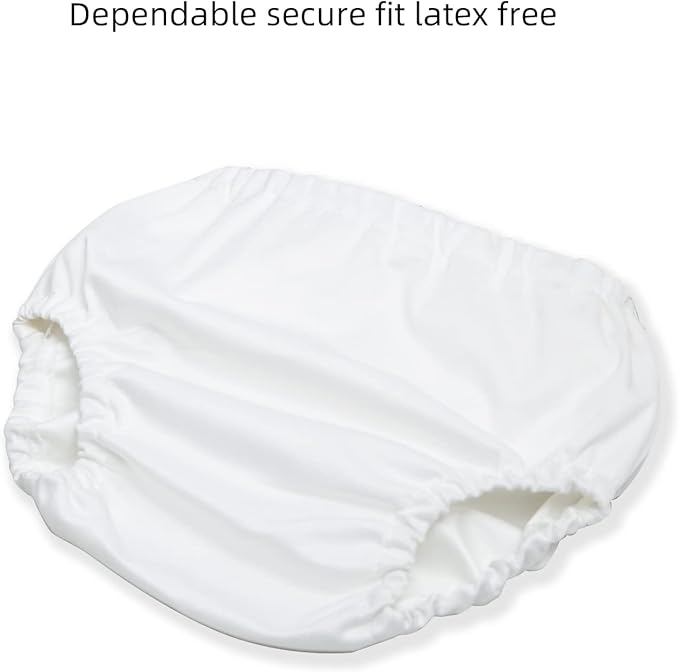 EZ Moms 4 Packs Plastic Underwear for Potty Training Waterproof Cloth Diaper Covers for Girls and Boys Soft Rubber Pants for Potty Training Soft Reusable White Diaper Cover with Baby Washable Wipes 3T