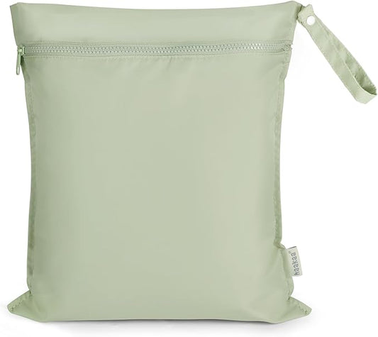 haakaa Waterproof Wet Bags for Baby, Wet Dry Bags for Diaper Bag, Travel, Swimsuit, Beach, Pool, Pump Parts, Stroller, Daycare,Yoga, Grass, 1pc