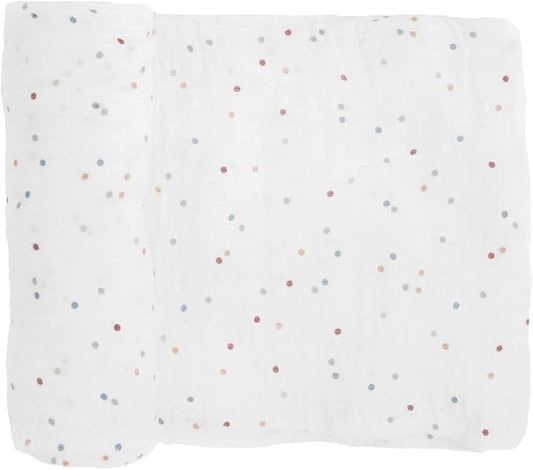 Little Unicorn Premium Cotton Swaddle Baby Blanket | Breathable Fabric | for swaddling, Play, Nursing & More (Dots)