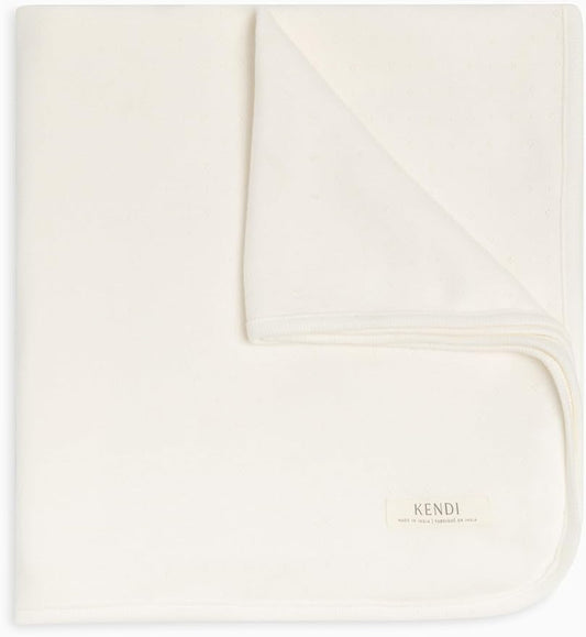 Colored Organics Baby Organic Cotton Swaddle - Infant Receiving Blanket - Coconut Pointelle