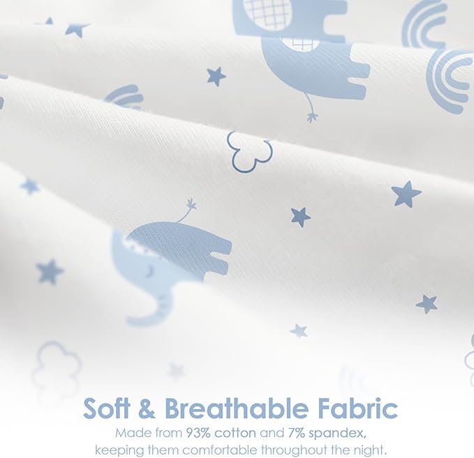 Baby Swaddle 0-2 Months, Cotton Arm-In Zipper Sleep Sack, Wearable Blankets Wrap for Newborn Infant Girls and Boys (Elephant, Pack of 1)