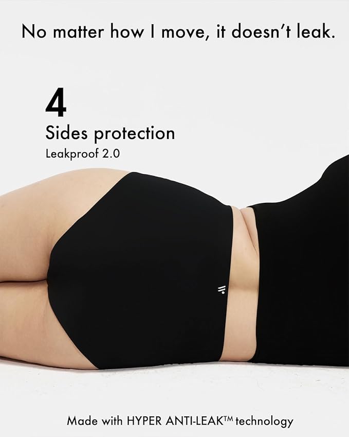 LEAKPROOF2.0 Seamless High Waist Ultimate Absorbency Period Underwear for Women Heavy Flow Holds 10 Tampons