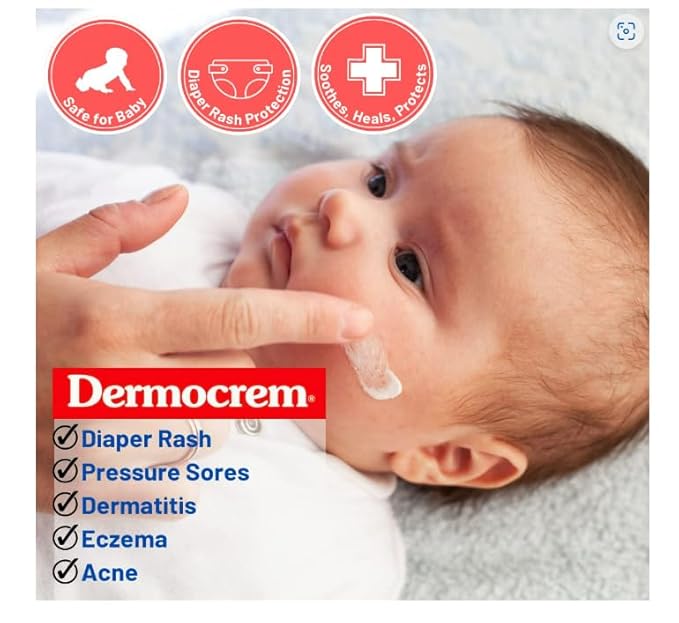 DERMOSOOTHE BABY CREM 4.4 Oz. (125 G) ‐ Diaper Rash Cream for Baby, Soothes, Heals, and Protects, Relief and Treatment of Diaper Rash, Zinc Oxide Cream