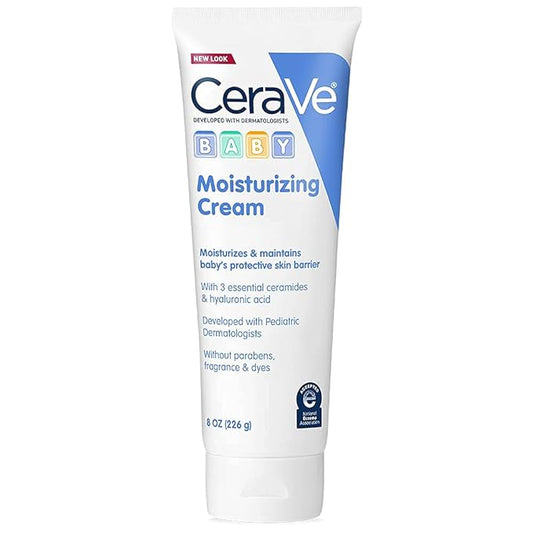CeraVe Baby Cream, Gentle Moisturizing Cream with Ceramides, Fragrance, Paraben, Dye & Phthalates Free, Rich & Non-Greasy Feel, Gentle Baby Skin Care, 8 Ounce