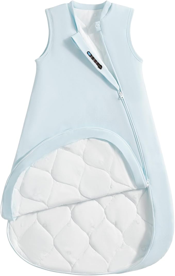 1.0 Tog 2.5 Tog Baby Sleep Sack, 100% Cotton Baby Sleeping Bag 3-24M, 2-Way Zipper Baby Wearable Blanket