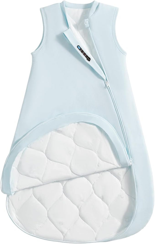 1.0 Tog 2.5 Tog Baby Sleep Sack, 100% Cotton Baby Sleeping Bag 3-24M, 2-Way Zipper Baby Wearable Blanket