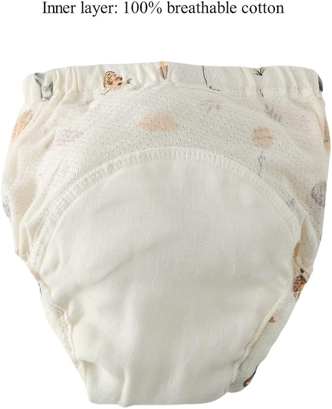 Baby Training Underpants,Soft Cotton Absorbent Potty Training Underwear For Baby Boys And Girls 6 Pack