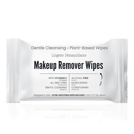 World Amenities - Bulk Makeup Remover Wipes - 25 Wipes per Bulk Pack - Resealable Packaging for Convenience
