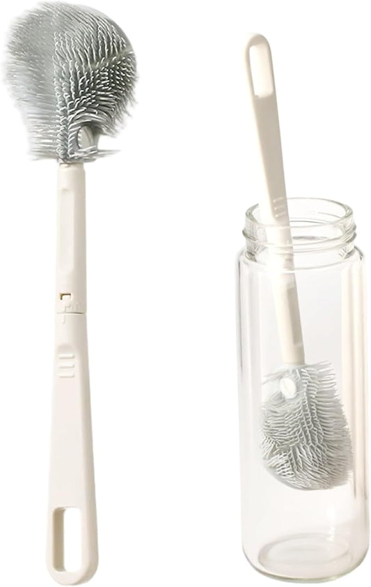 Bottle Cleaning Brush 360° Rotating Dense Bristle Bottle Scrubber Brush for Water and Baby Bottles