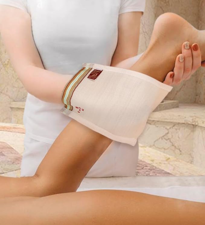 Turkish Bath Hamam Hammam Spa Exfoliator Peeling Glove Kese Mitt Exfoliating Gloves for face, body, arms, legs,feet (Grade4 Thick)