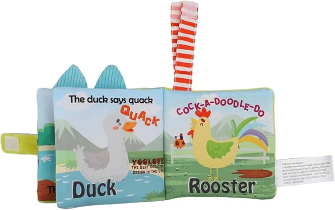 bebe mondo Crinkle Books for Babies – Soft Baby Books 0-6 Months, Infant Toys, Gifts for 0-6-12-18 Months, Travel Toys, Baby Shower