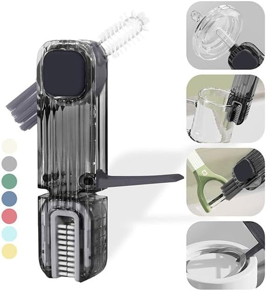 4 in 1 Cup Lid Gap Cleaning Brush, Multifunctional Insulation Bottle Cleaning Tools, Mutipurpose Tiny Silicone Cup Holder Cleaner, Home Kitchen Cleaning Tools