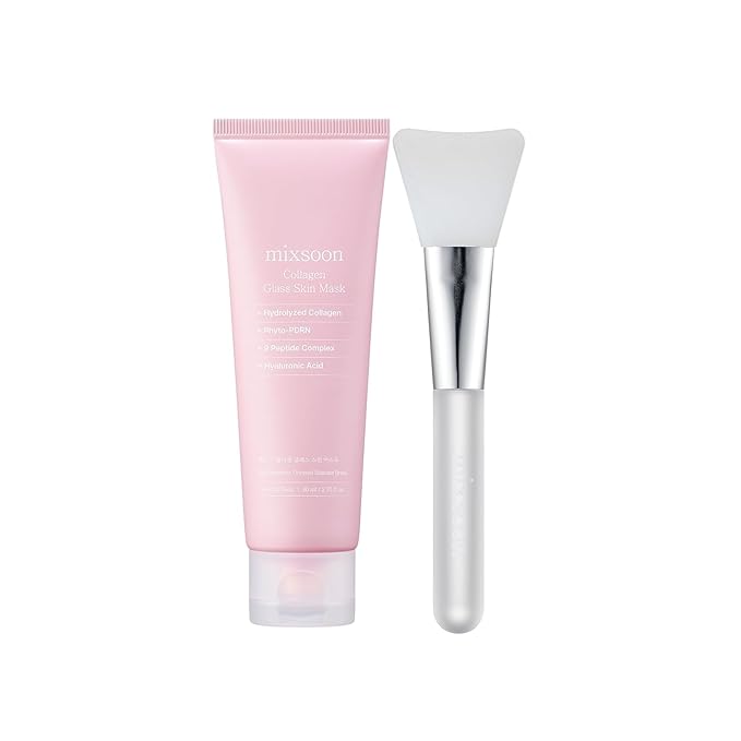 mixsoon Collagen Glass Skin Mask Peel off Facial Packs 2.71 Fl. Oz. / 80ml Collagen Wrapping Hydrating, Glow, Moisturizer For Korean Glass Skin Care