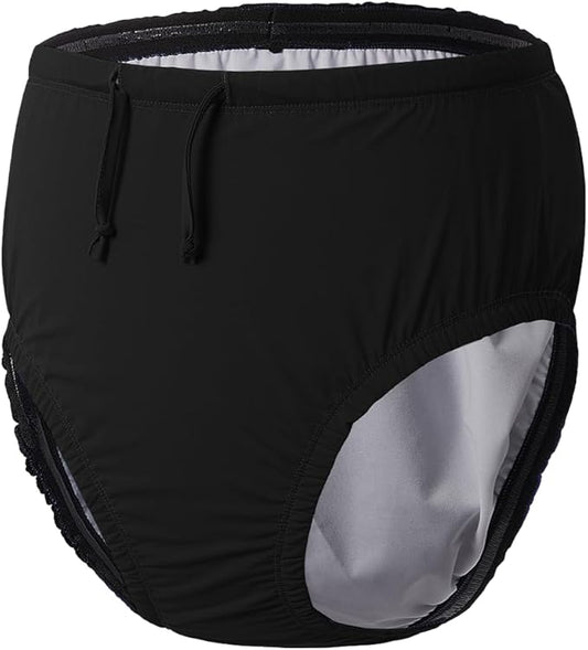 Youth Special Needs Reusable Swim Diapers Swimwear for Incontinence Cloth Diaper Covers Waterproof,Leakproof, Unisex (5-8T, Black)